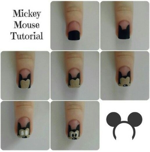 DIY Mickey Mouse Nails