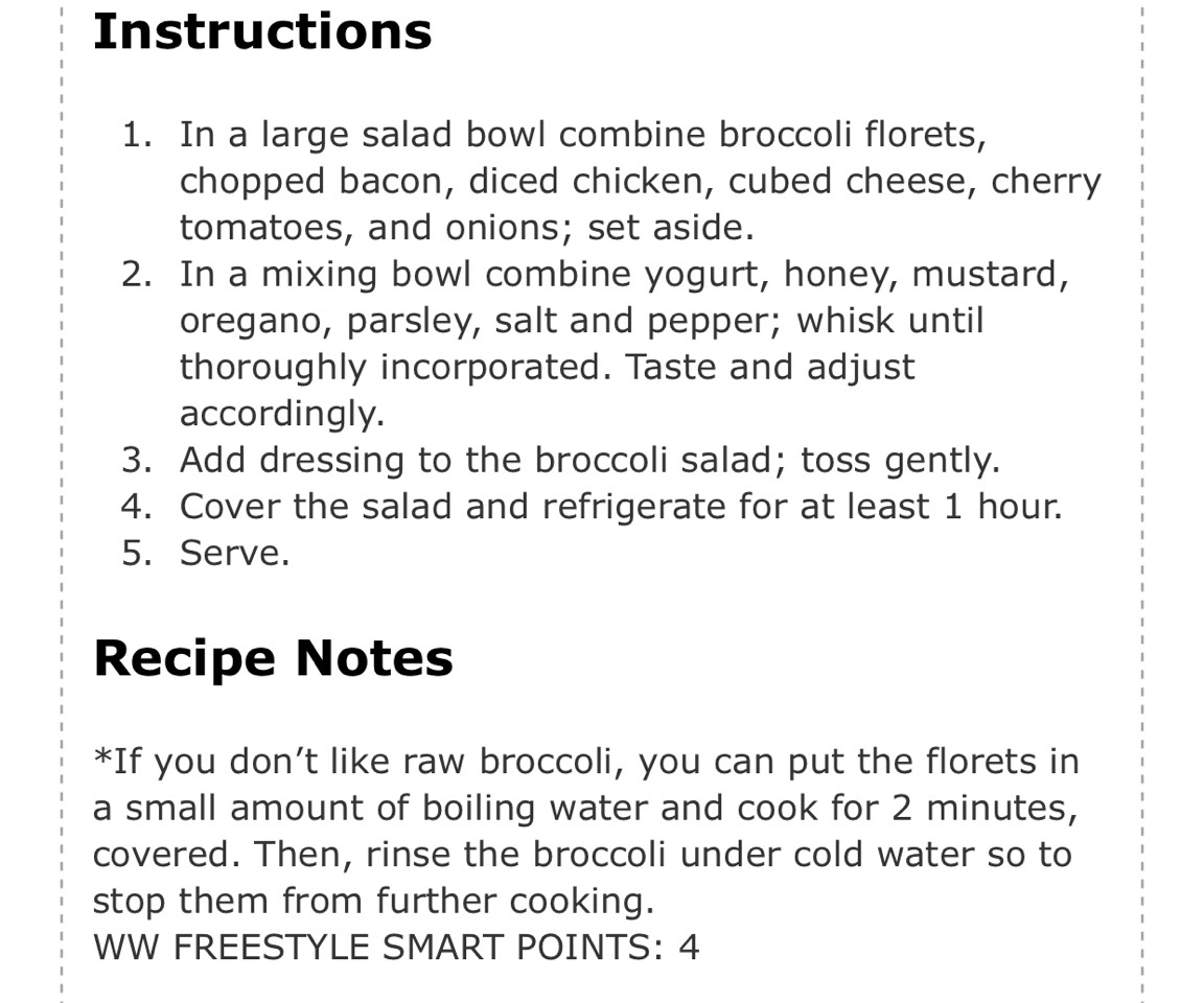 CREAMY BROCCOLI SALAD RECIPE WITH CHICKEN, BACON, AND CHEDDAR CHEESE