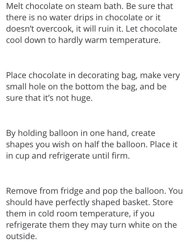 How to make chocolate baskets beautiful Musely