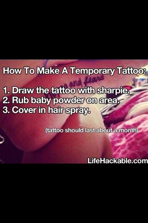 D I Y Your Own Temporary Tattoo With Things At Home Sharpie