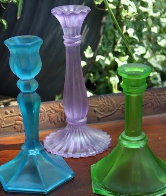 Mix Elmers Glue And Paint And Add To Glass Vases To Make Stained Glass