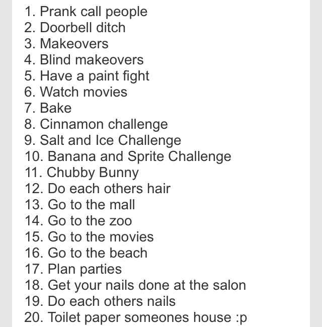 100 Crazy Things To Do With Your Best Friend Musely