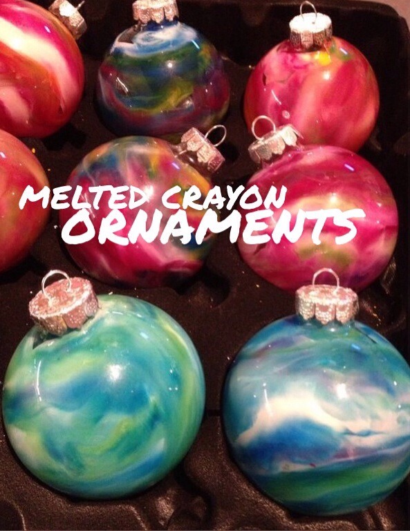 Upcycle broken crayons with these colorful diy projects DIY Melted Crayon Ornaments! Make Them With Your Kids Or Just Some Unique Ornaments For Your