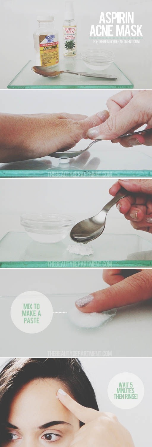 Crush Up An Aspirin, Add A Drop Of Water, Rub On Pimple by Caitlyn