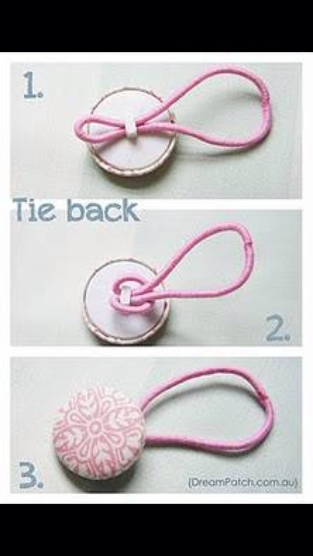 Diy Hair Ties With Any Cloth Button By Trish Musely
