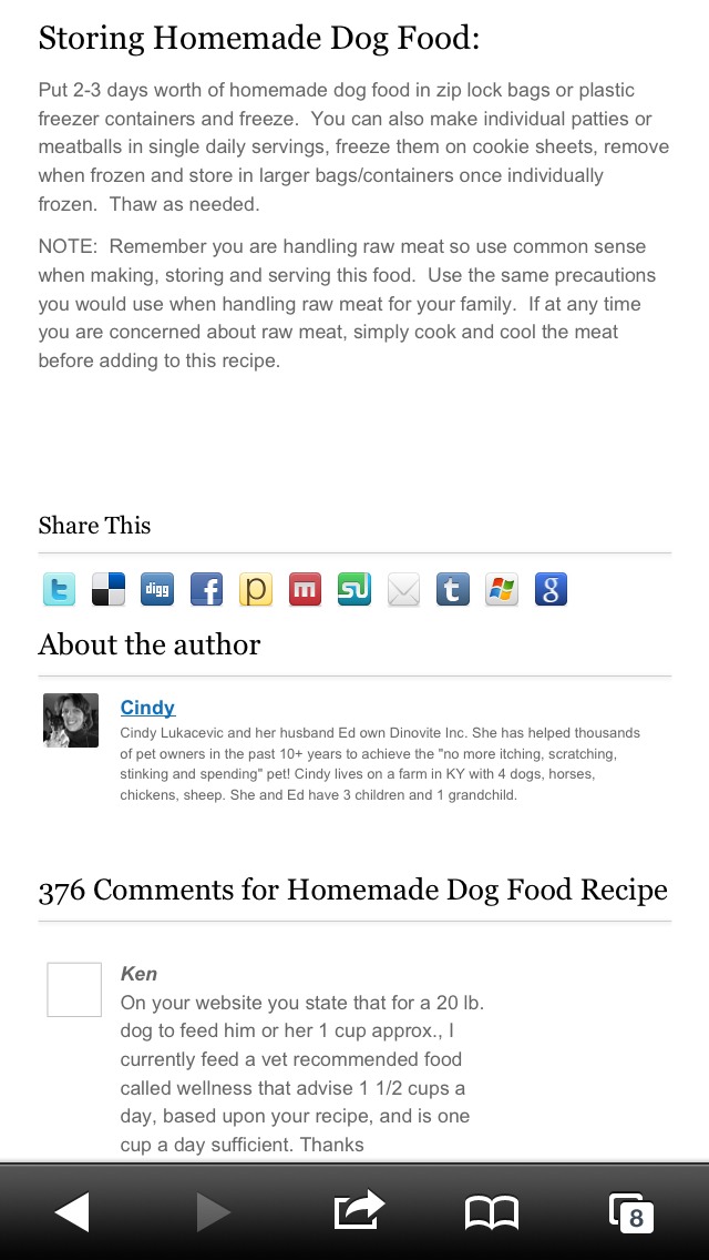 Homemade Dog Food -- Great For Dogs