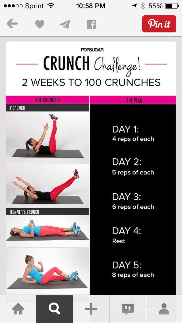 Crunch Challenge... 2 Weeks To 100 Crunches Musely