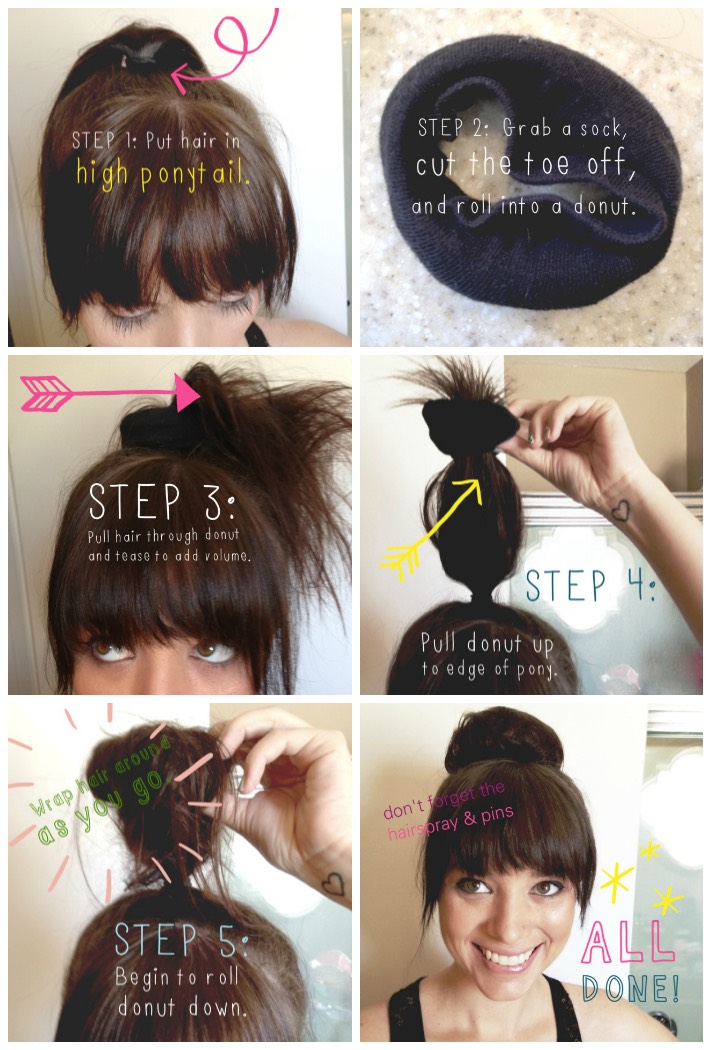 Easy Sock Bun Tutorials By Fabulous Tochis Musely