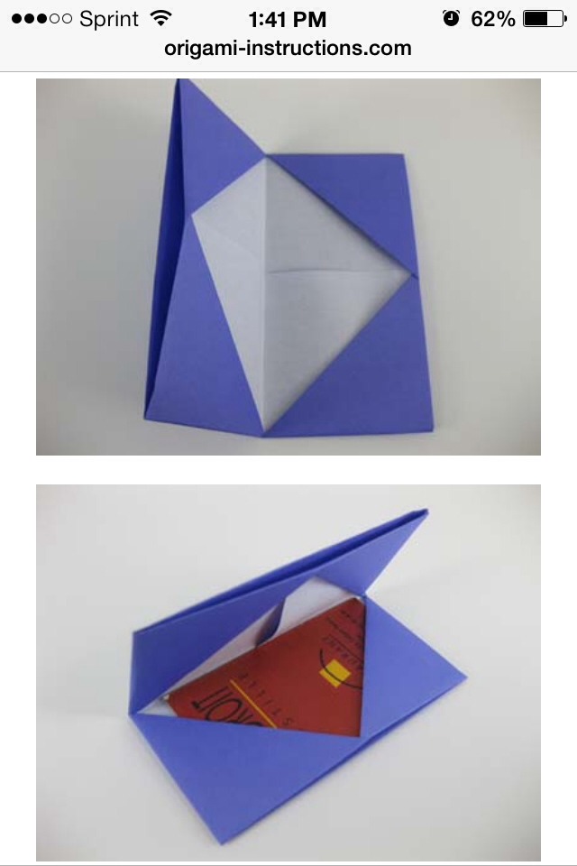 How To Make A Origami Card Holder Musely