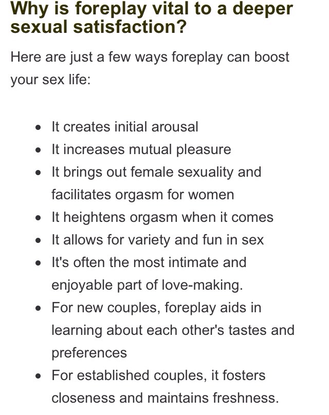 Ways To Foreplay