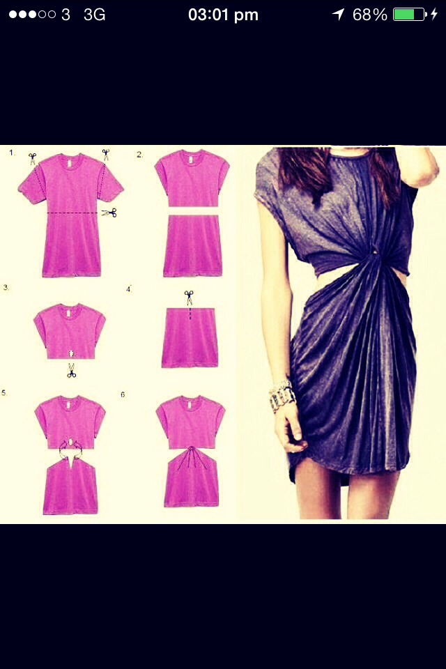 make a tshirt into a dress