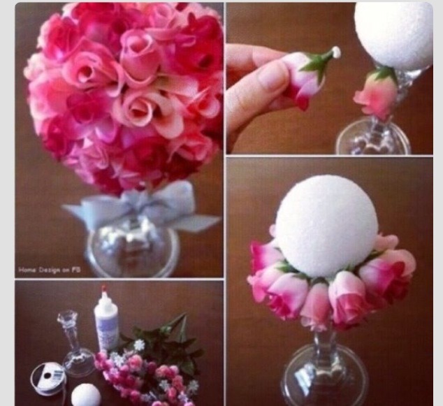 DIY Rose Centerpiece Musely
