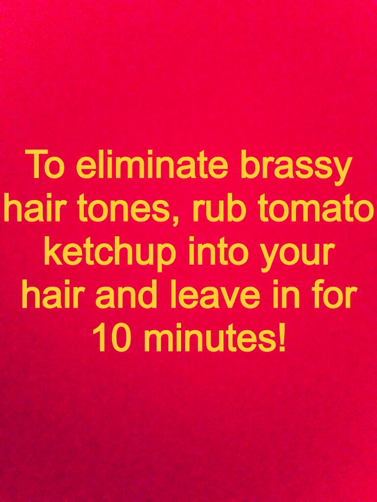 Brassy Hair Tones Use Tomato Ketchup Musely