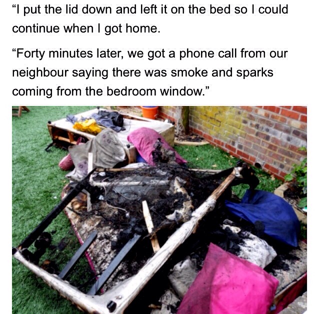 Leaving Your Laptop On Your Bed Can Cause Fire Musely