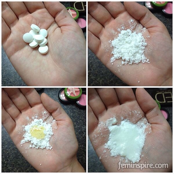 Crush Aspirin Then Dissolve With A Few Drops Of Water & Add A Dollop Of