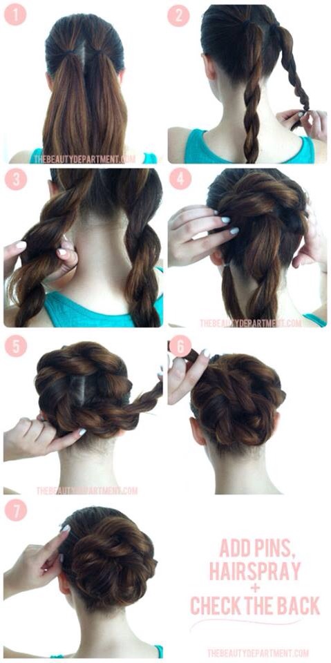 Roll Plait Bun Long Hair By Bethan Morris Musely
