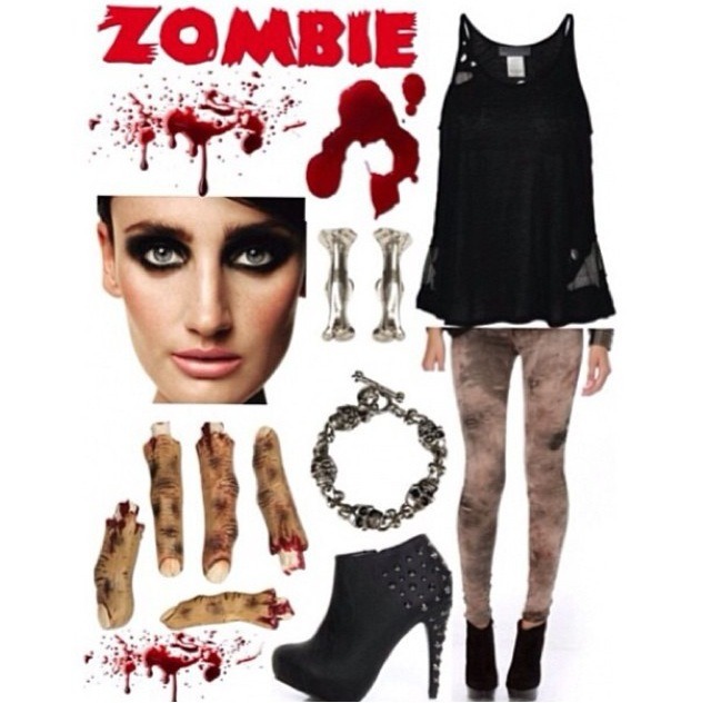 DIY Zombie Girl Halloween Costume by Mireya Lorena N Musely