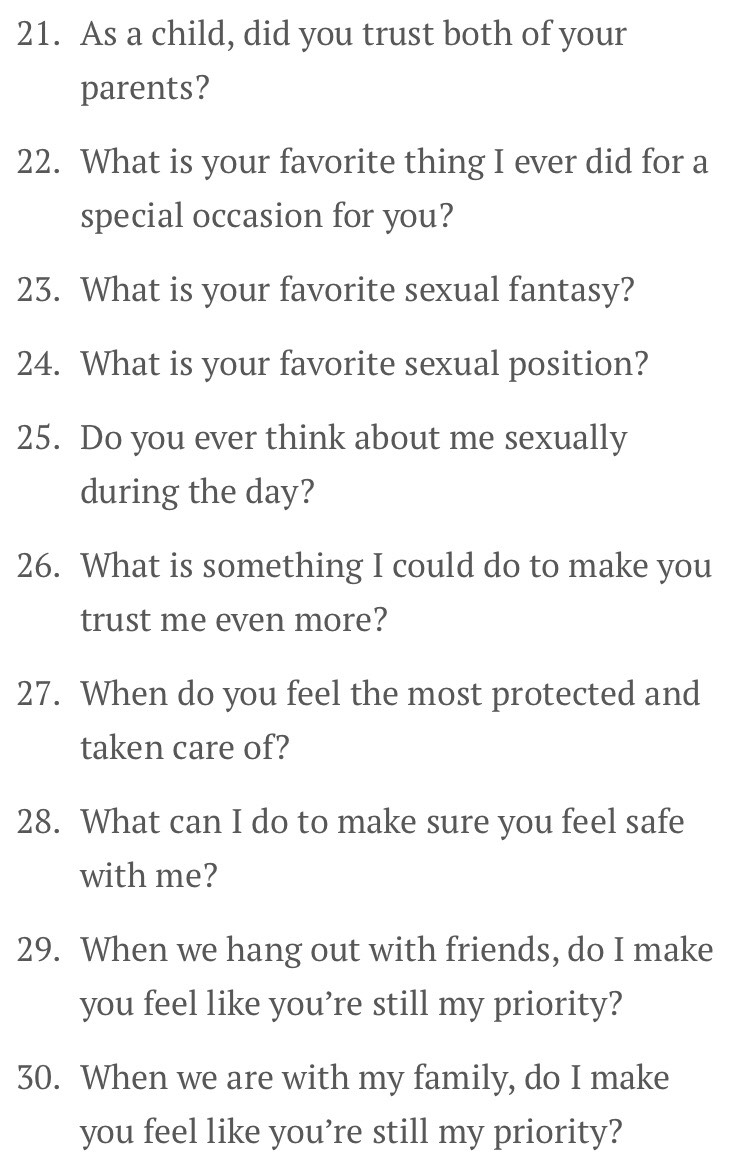 A List of 100 Questions to Ask Your Partner on Date Nights - Musely