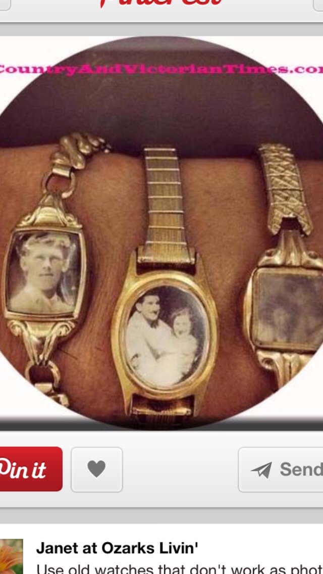 Use Old Watches That Don't Work As Photo Holder. Would Be A Nice Way To
