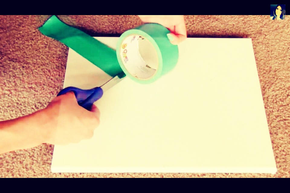 DIY Duct Tape Chevron Painting Musely