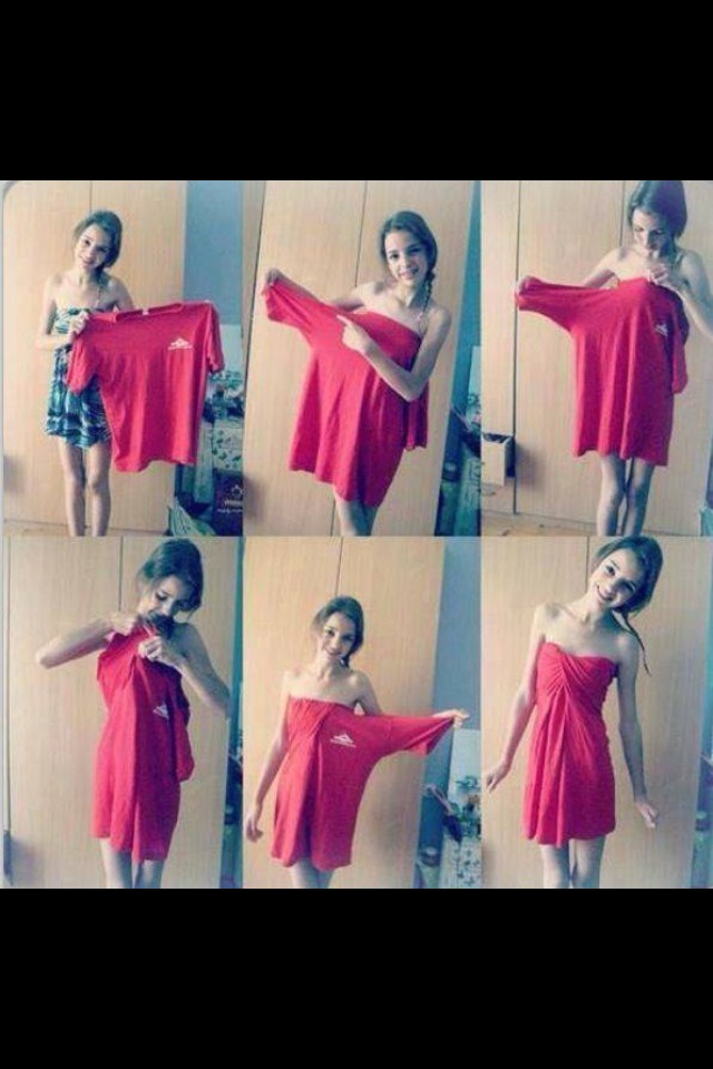 How To Turn Men's TShirts Into Dresses Musely