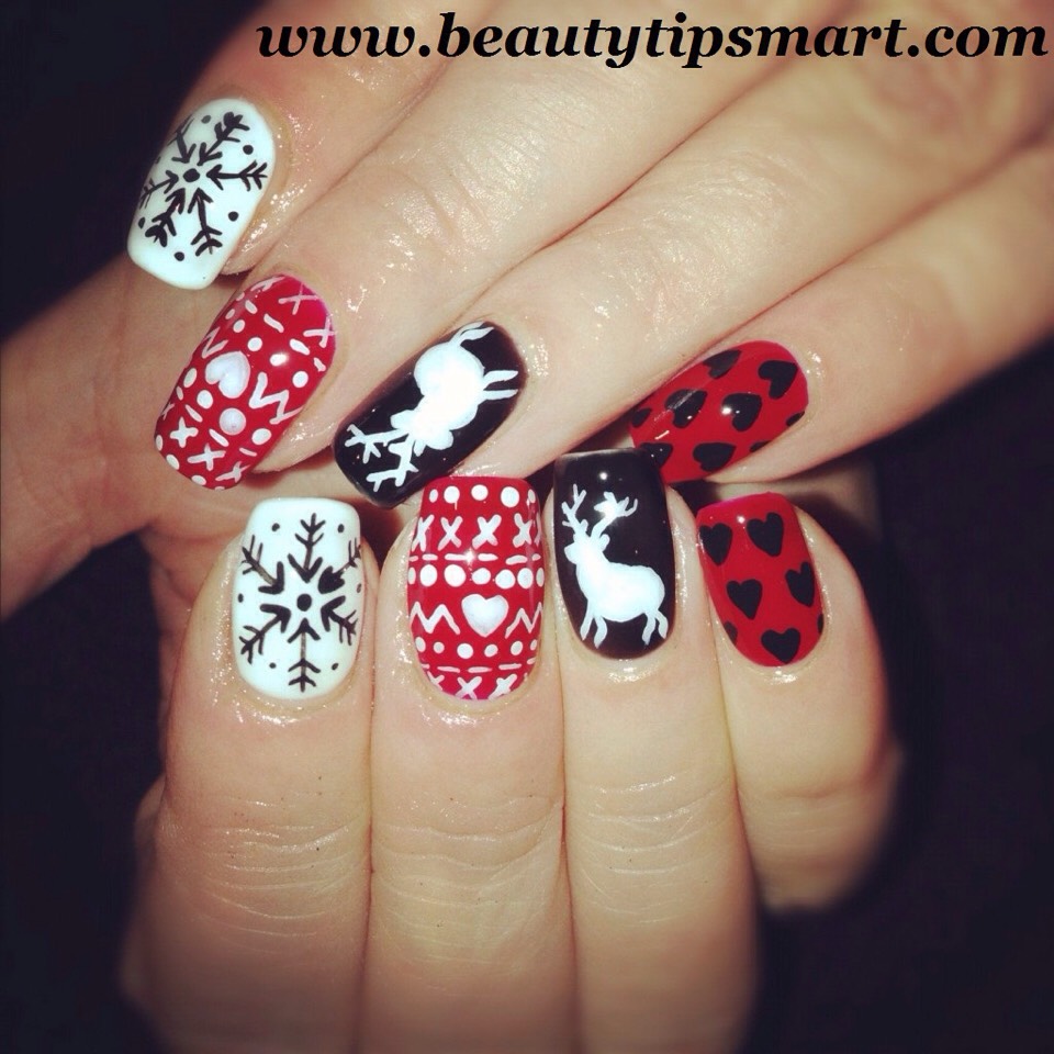 Cute Christmas Nails!!😍😍💗⛄️⛄️🎅🎅🎄🎄🎁🎁💝💝 - Musely