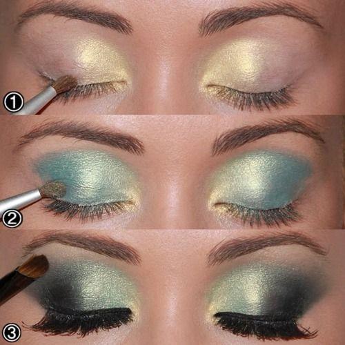 Green And Gold Eyeshadow Musely