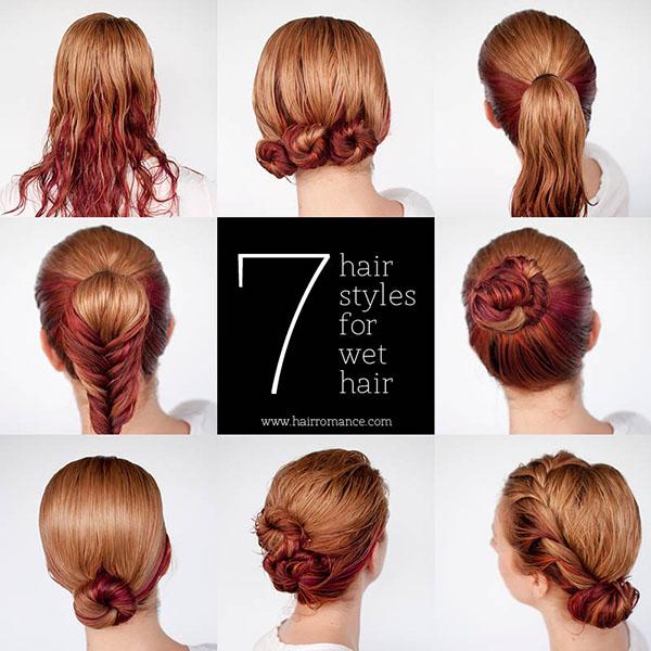 Quick Hairstyle For Wet Hair By Lady S Beauty Musely