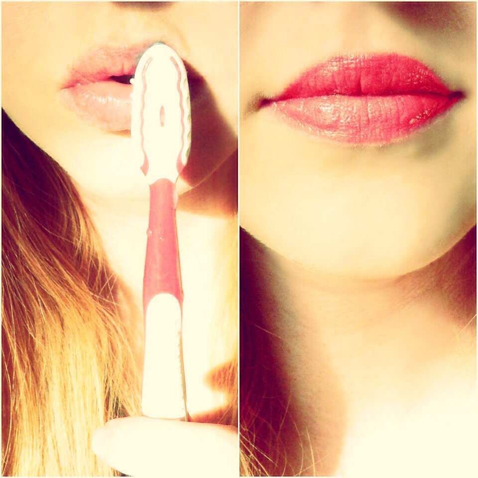 Get Fuller Lips By Brushing Your Lips With An Toothbrush by Chantelle