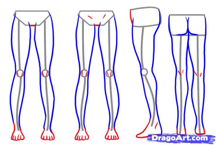 How to draw legs.