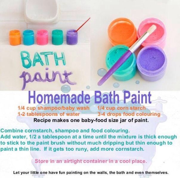 Homemade Kid Friendly Bath Paints By Acacia Mccabe Musely Be Sure To Use Soap And Water Wash Clean After