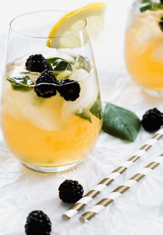 Blackberry And Basil Iced Green Tea Musely