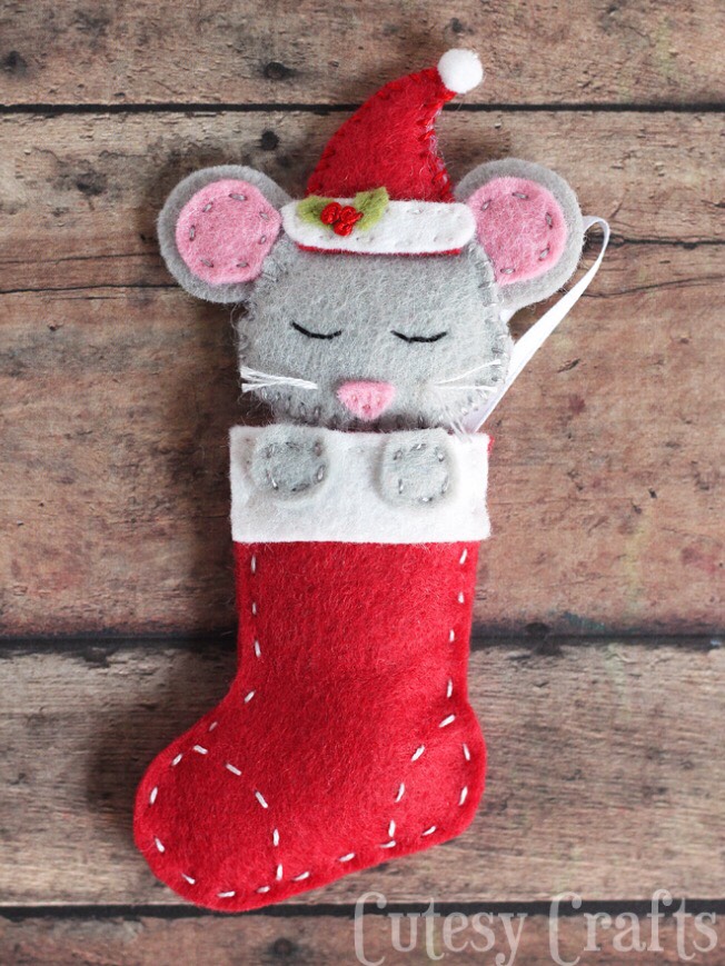 🎄🐭Diy Baby Sock Christmas Ornament🐭🎄 Musely