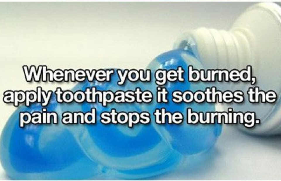 toothpaste helps burns Musely