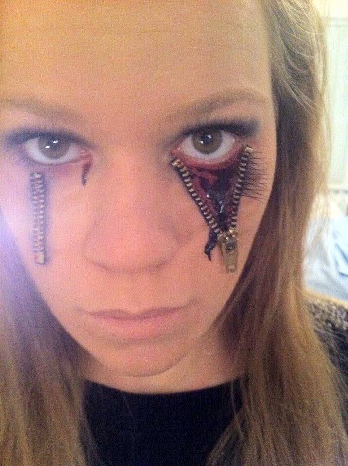 zipper halloween makeup super fun and pretty easily done