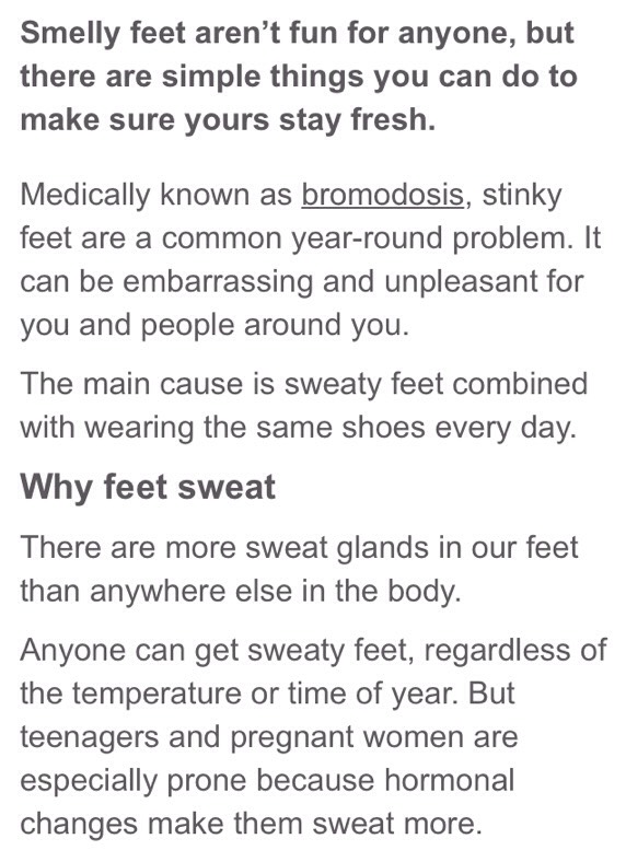 Stinky feet dating