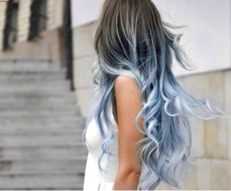 Fun And Stunning Hair Color Ideas By Tricia Pegg Musely Fun Grey And A Silvery Blue Ombré