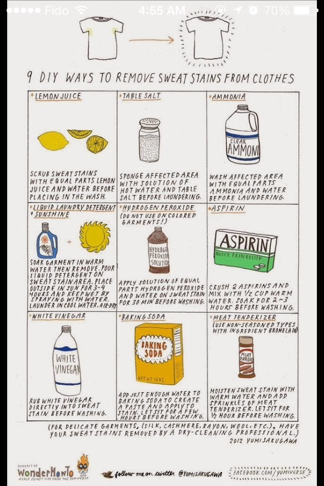 9 Easy Ways To Get Sweat Stains Out! by katie cupcake Musely