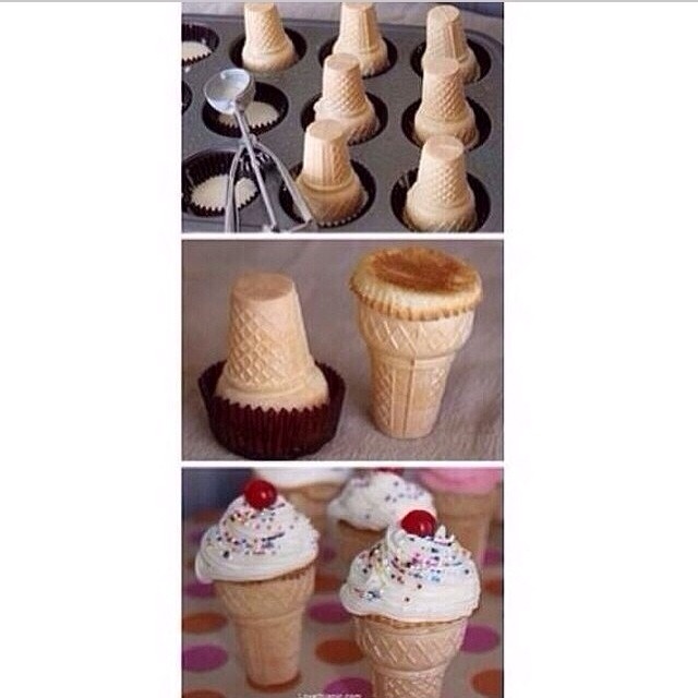 Waffle Cone Cupcakes Musely