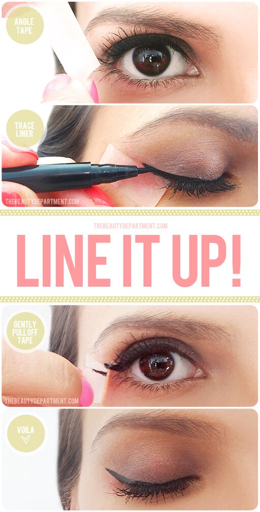 Use Tape To Create Perfect Winged Eyeliner Musely