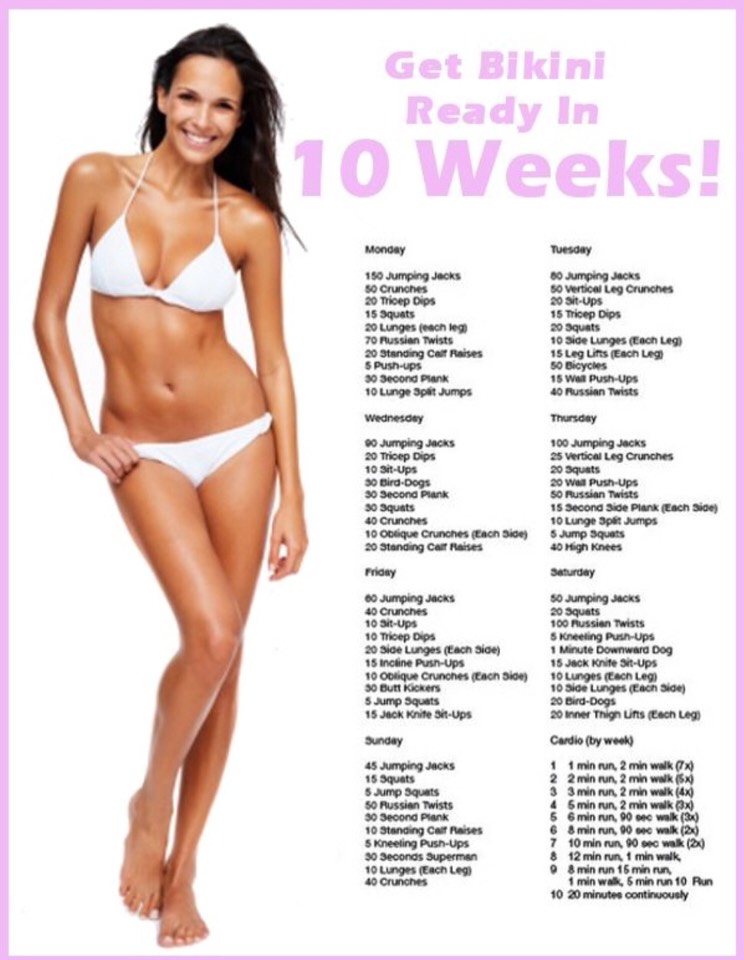 four weeks ready in Bikini