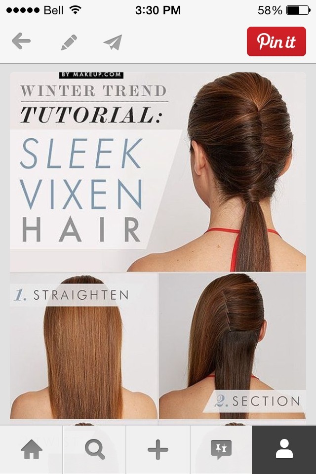 Elegent Sleek Vixen Hairstyle By Maria Distefano Musely