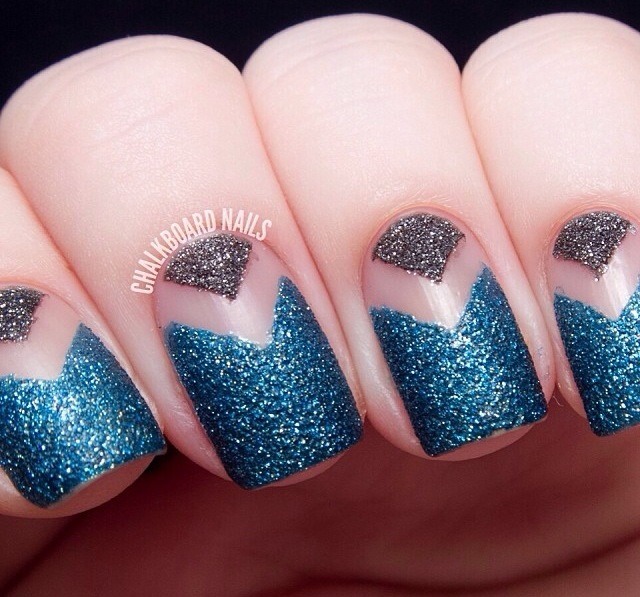 Diagonal Stripe Nail Design - Musely