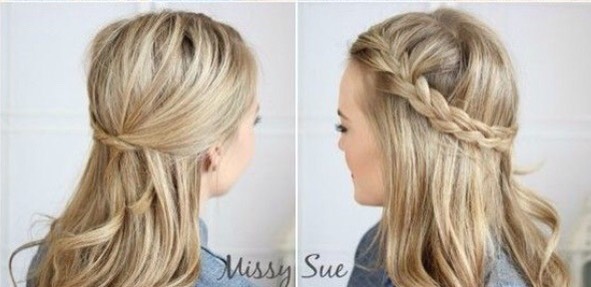 How To Hair Tutorial French Braid Tie Back By Becca Boo Musely