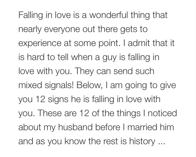 12 Signs Hes Falling In With You musely 12 Signs Hes Falling In With You musely