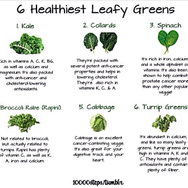 6 Healthiest Leafy Greens by Erika Gomez Musely