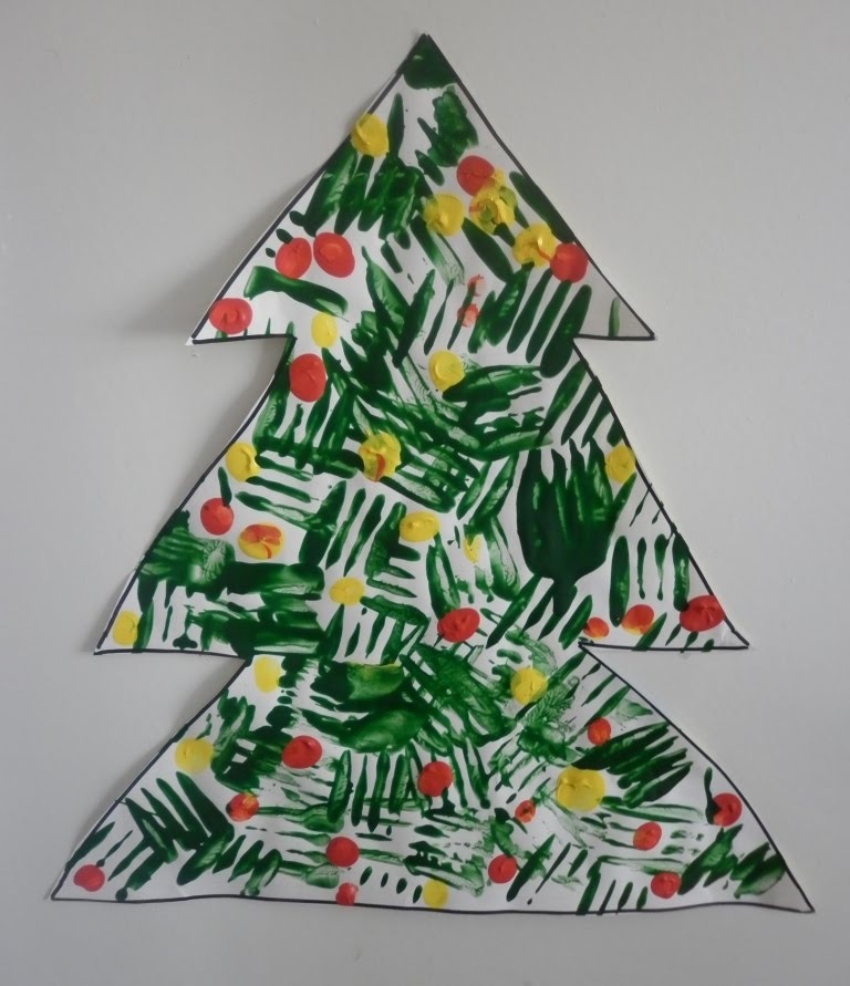 елка нарисованная вилкой